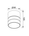 SALER * FOCO // APLIQUE IP65 1L*GX53 GRIS OSCURO